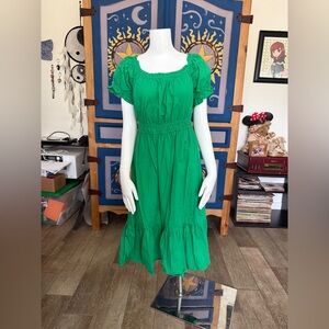 Harlow Vibrant Green Midi Dress